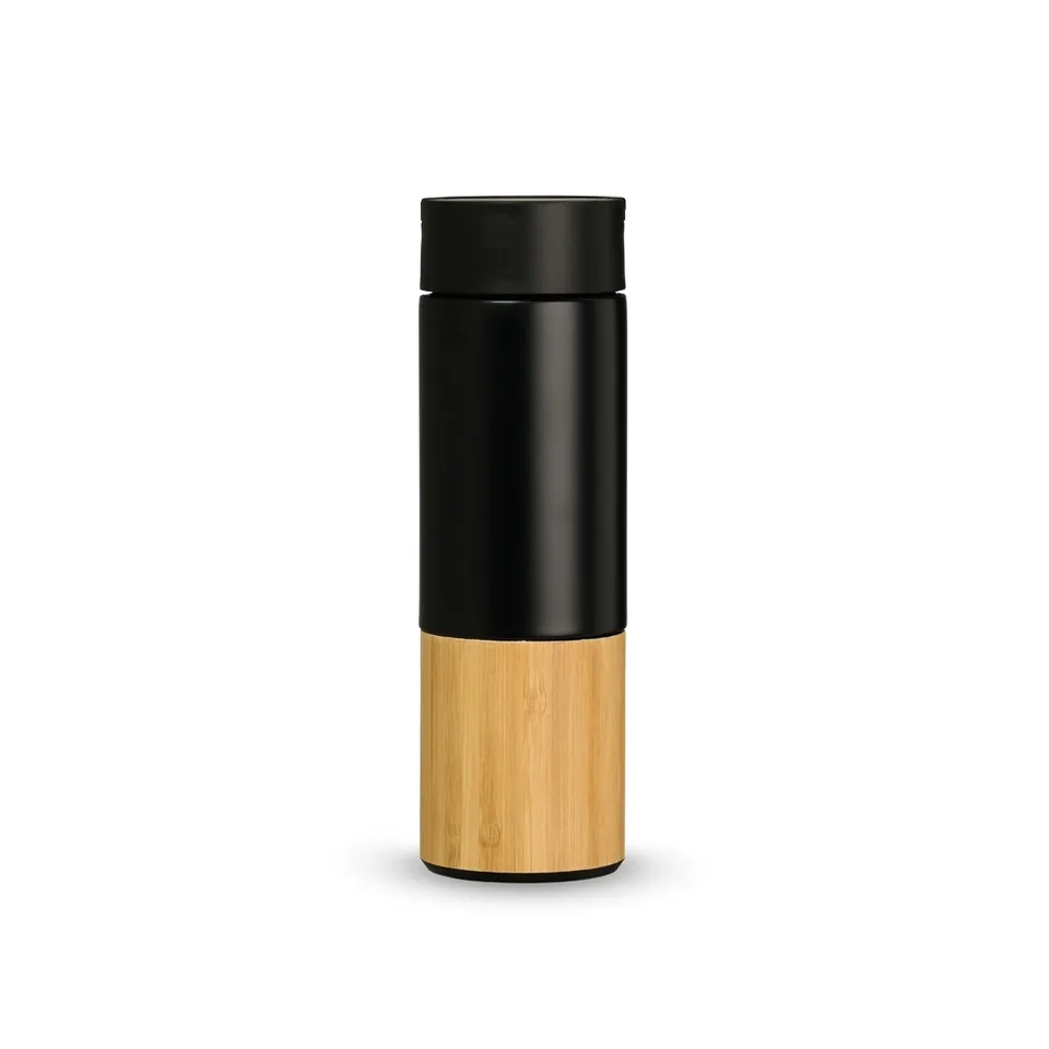Garrafa térmica personalizada 420 ml na cor preto