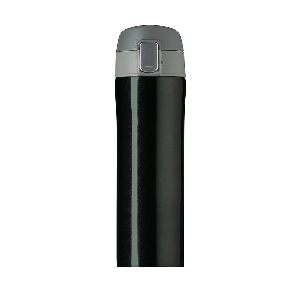 Garrafa térmica personalizada 450 ml fosca na cor prata