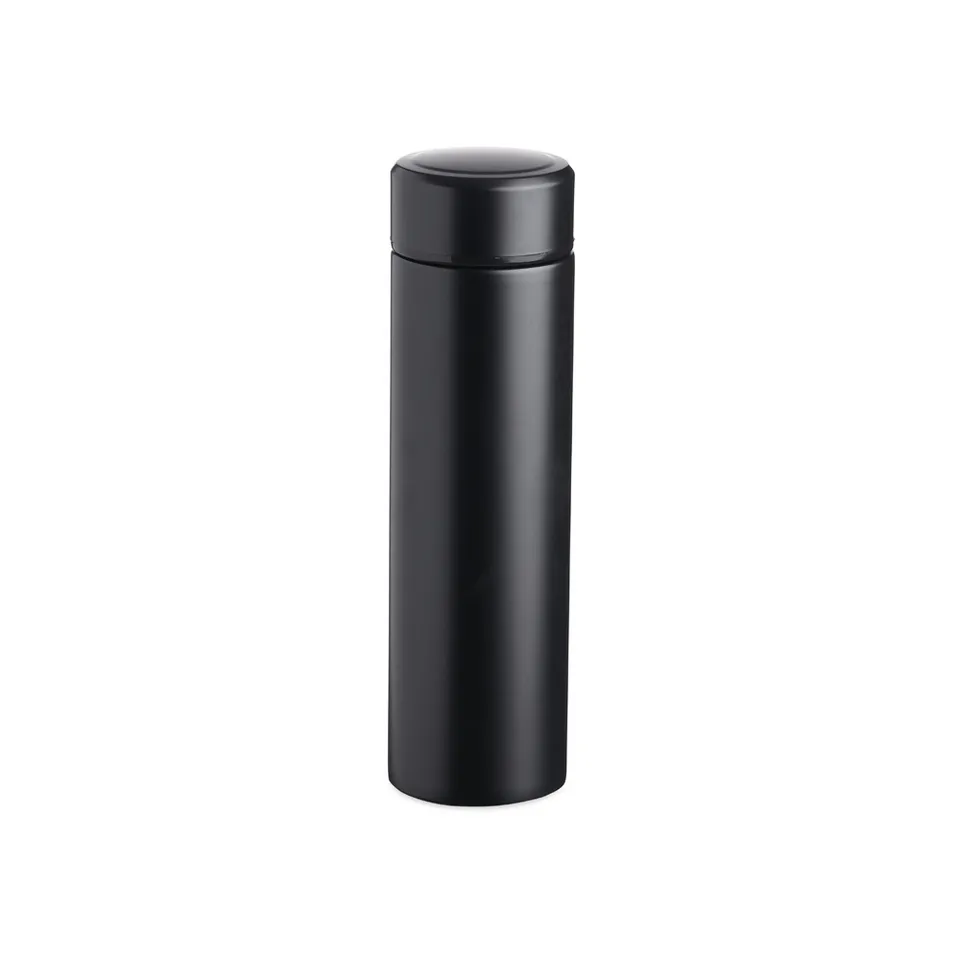 Garrafa térmica personalizada 500 ml com infusor na cor preto