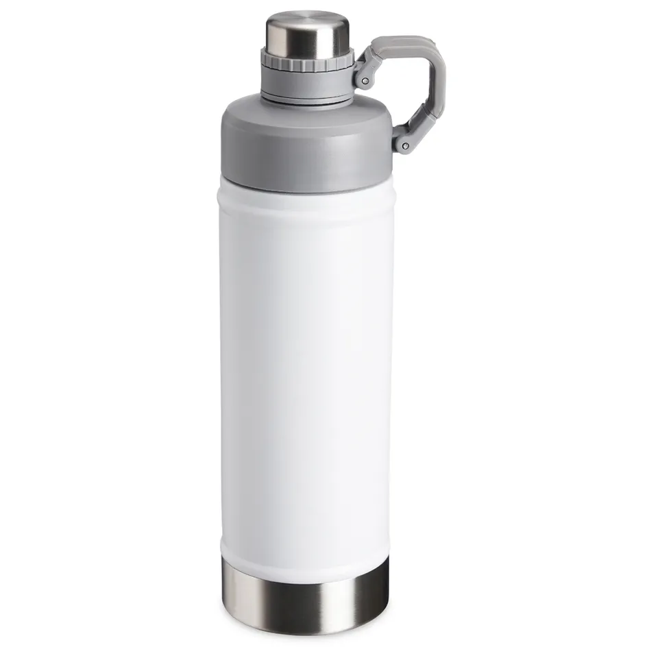 Garrafa térmica personalizada 700 ml com bico e alça na cor branco