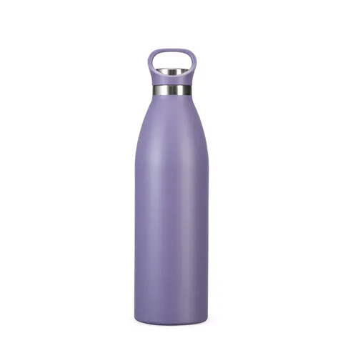 Garrafa térmica personalizada 750 ml de parede dupla com alça (cód. 09299) roxo