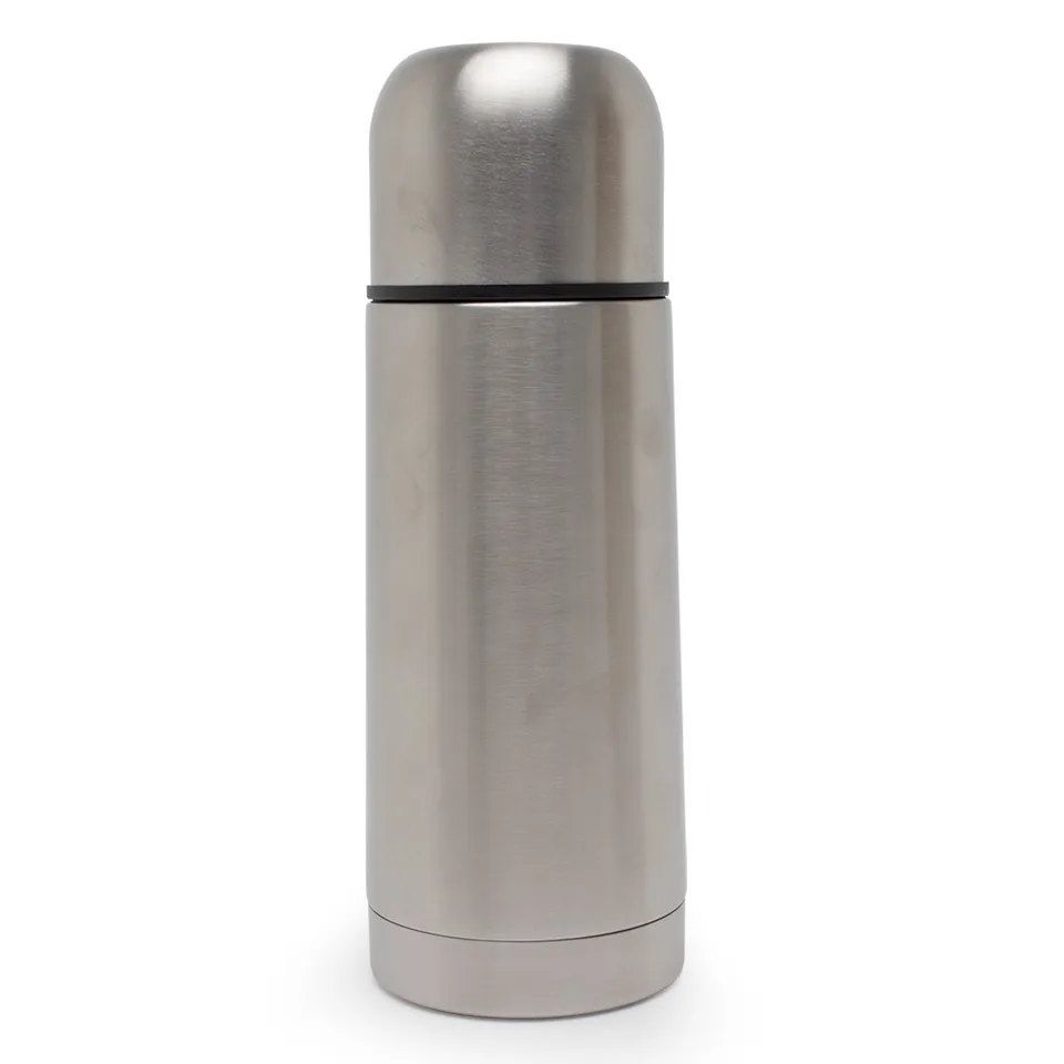 Garrafa térmica de inox com capa personalizada 350 ml com alça na cor inox