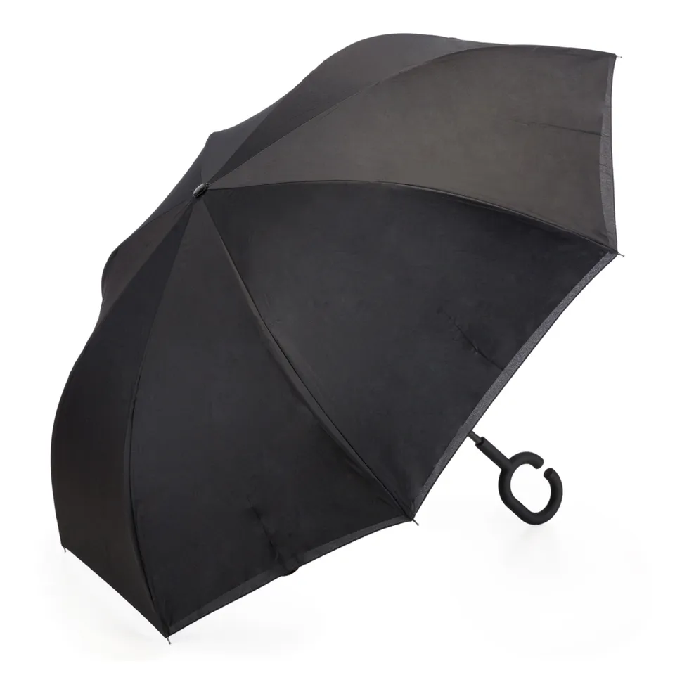 Guarda-chuva invertido na cor preto