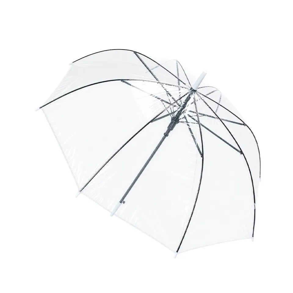 Guarda-chuva manual na cor transparente
