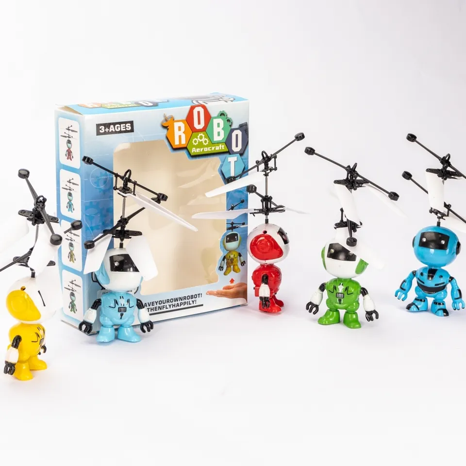 Helicóptero robô de brinquedo na cor colorido