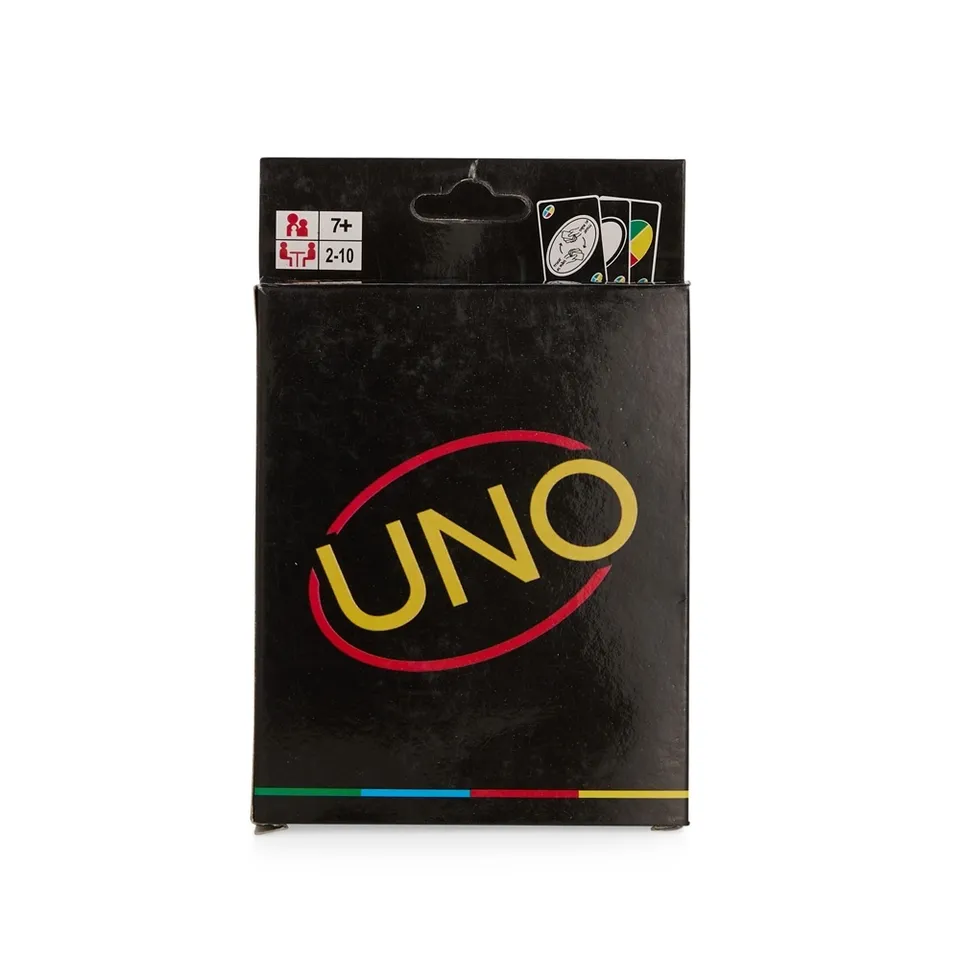 Jogo de cartas uno minimalista na cor amarelo