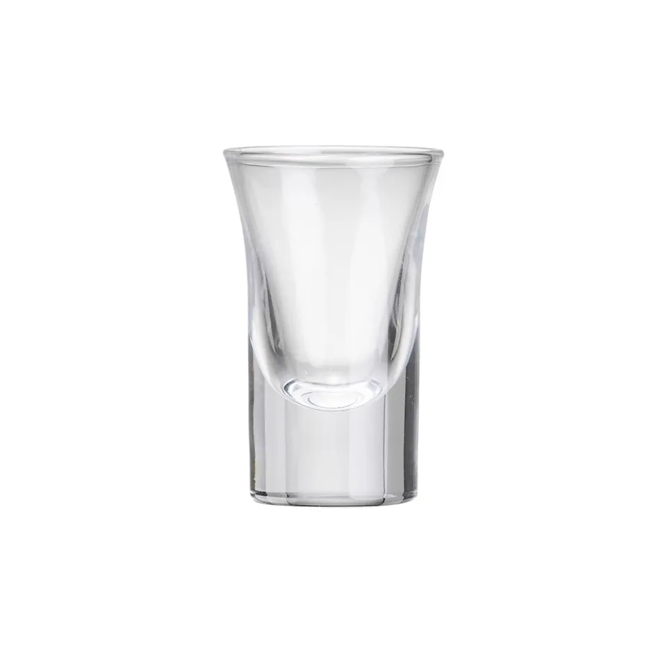 Kit copo vidro 30ml 6 peças na cor transparente