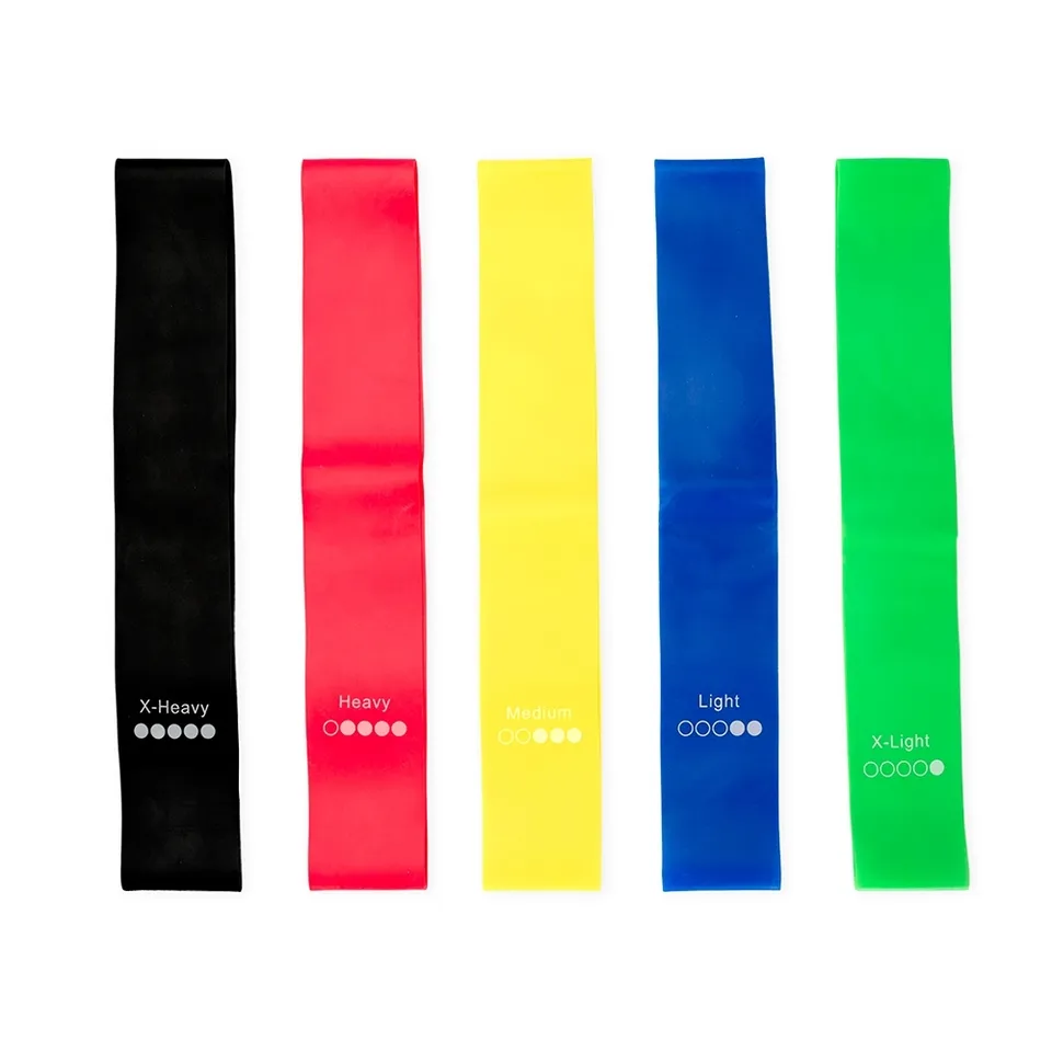 Kit elásticos para exercícios com 5 peças na cor colorido