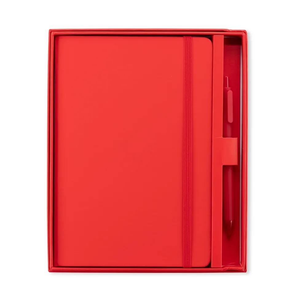 Kit executivo 2 peças na cor vermelho