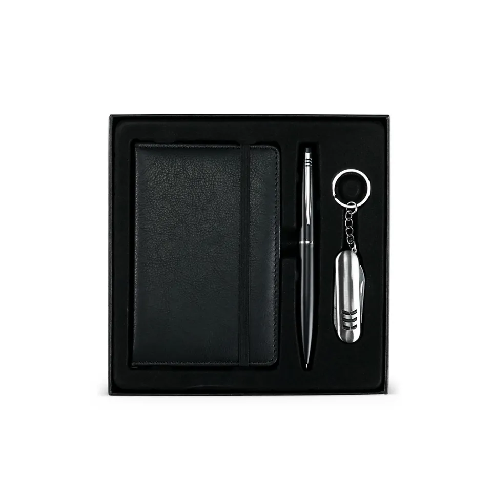 Kit executivo 3 peças na cor preto