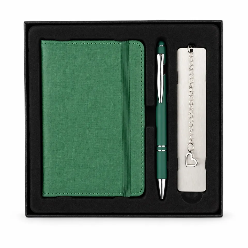 Kit executivo 3 peças na cor verde