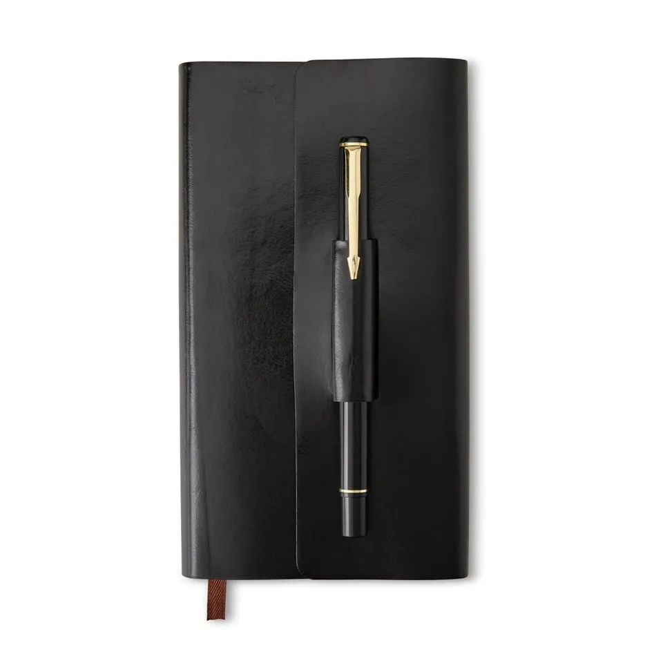 Kit para anotações com caneta na cor preto
