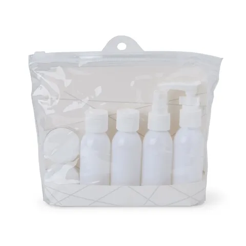 Kit viagem plástico 6 peças