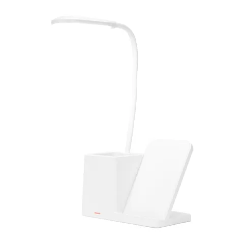 Luminária LED com carregamento via indução e porta-caneta