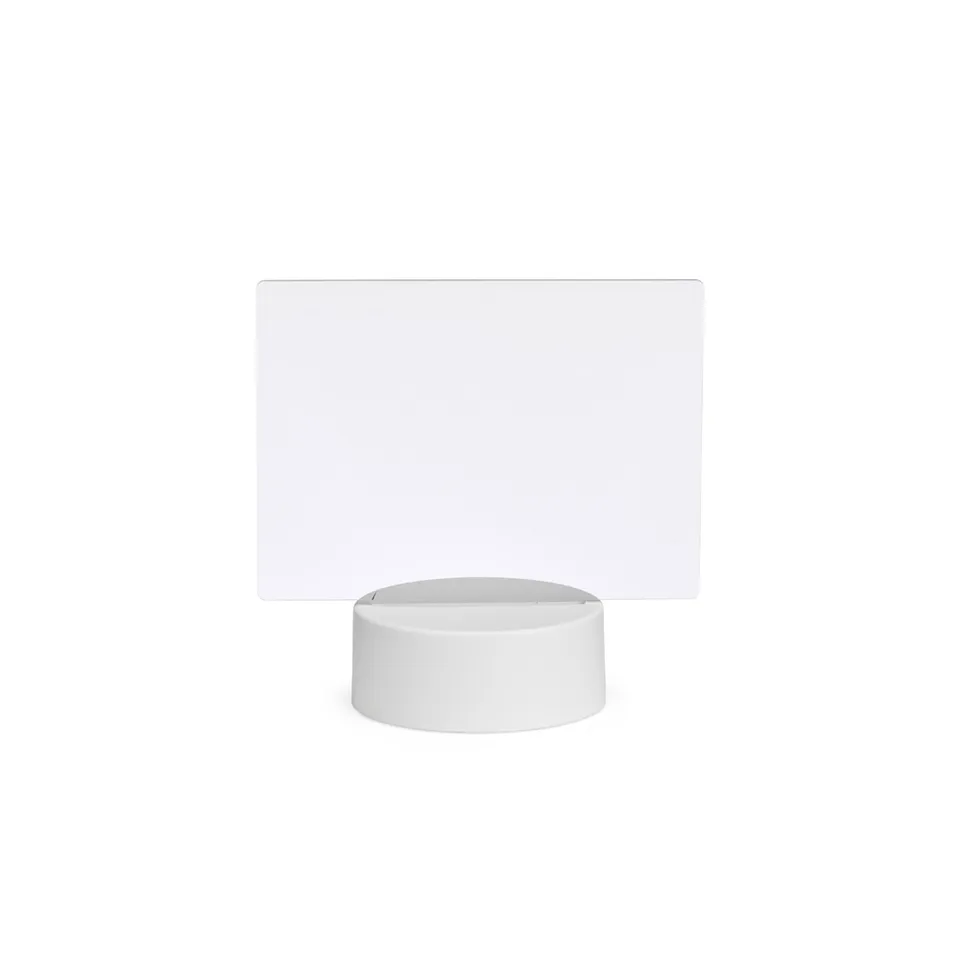 Luminária LED de mesa na cor transparente