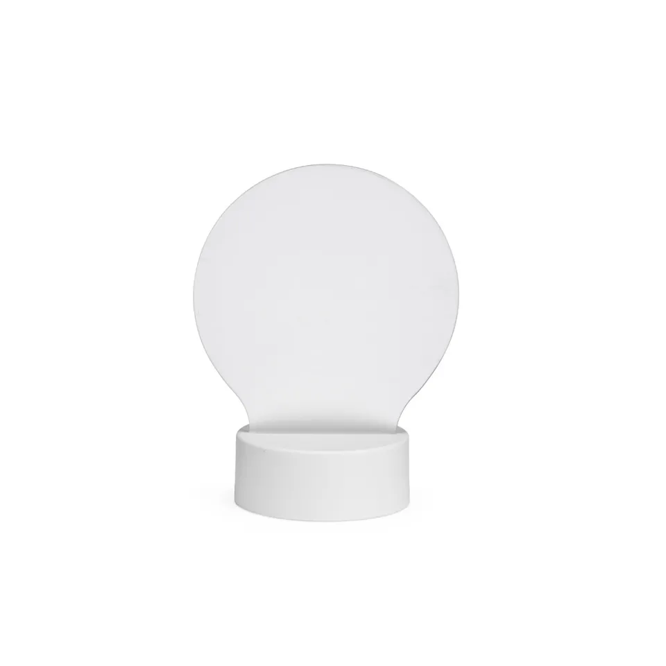 Luminária LED de mesa na cor transparente