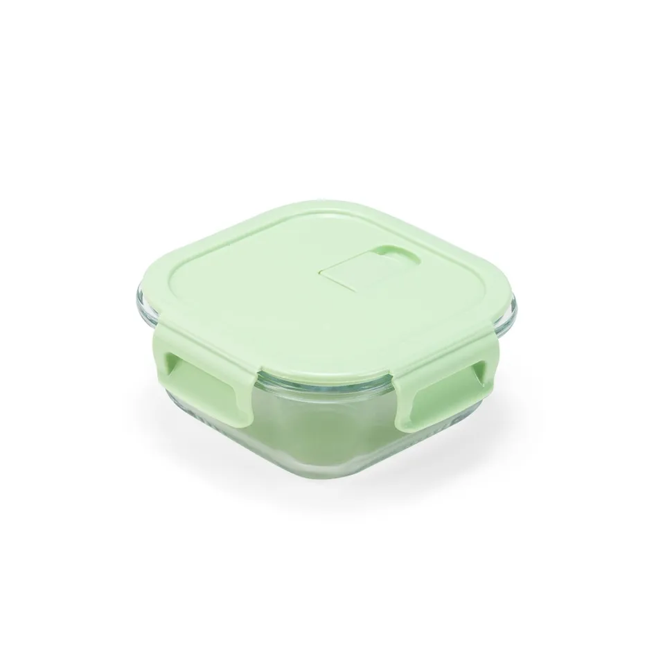Marmita vidro 450ml na cor verde