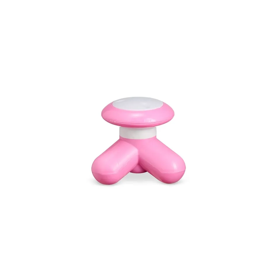 Mini massageador corporal na cor rosa
