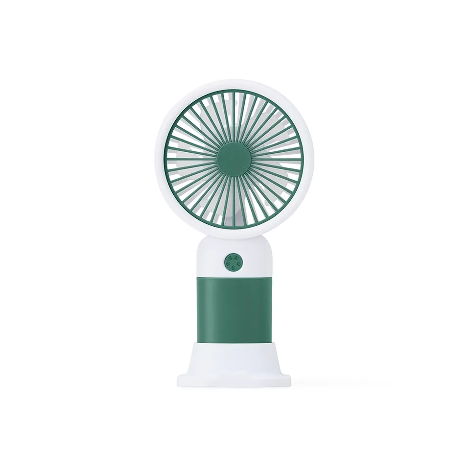Mini ventilador recarregável na cor branco