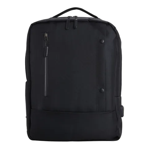 Mochila para notebook de nylon personalizada 22 litros com USB e bolso lateral 30 × 29 cm