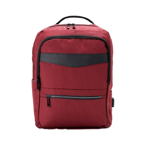 Mochila para notebook de nylon personalizada 22 litros com USB e bolso lateral 40 × 26 cm