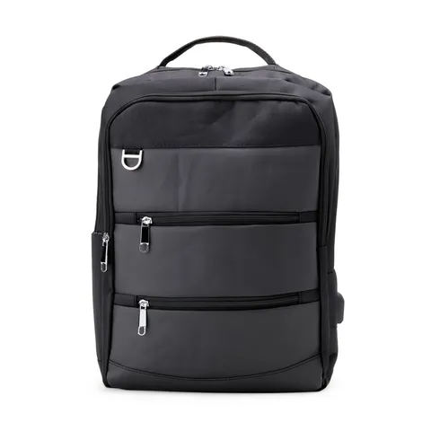 Mochila para notebook de nylon personalizada 23 litros com USB e bolso lateral 39 × 33 cm