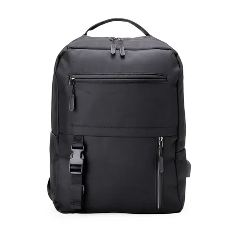 Mochila para notebook de nylon personalizada 23 litros com USB e bolso lateral 40,5 × 30,5 cm