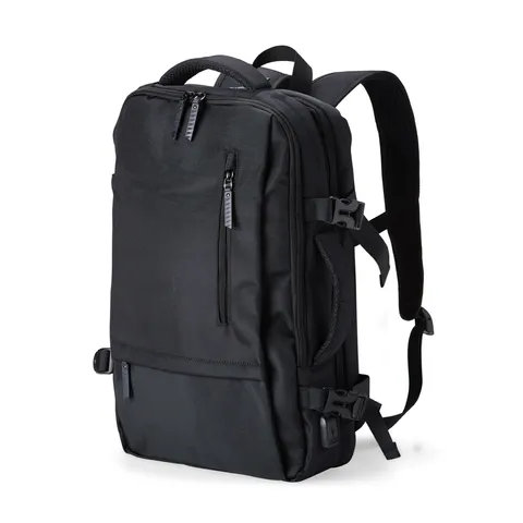Mochila para notebook de nylon personalizada 20 litros com USB e faixa refletiva