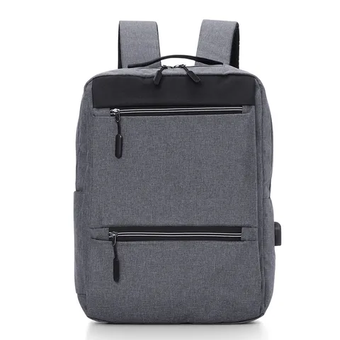 Mochila para notebook de nylon personalizada 20 litros impermeável com USB e bolso lateral