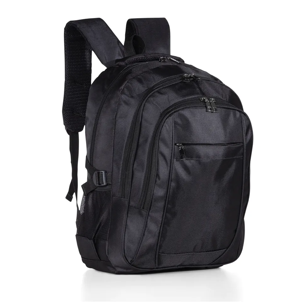 Mochila para notebook de nylon personalizada 27 litros na cor preto