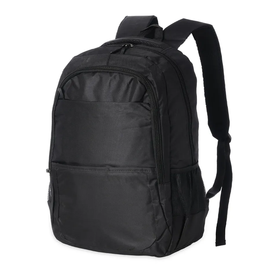 Mochila para notebook de nylon personalizada 28 litros impermeável na cor preto