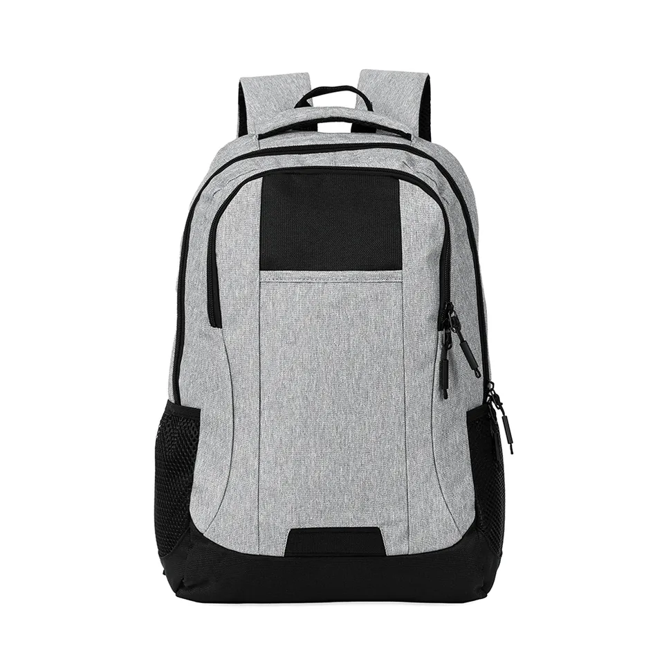 Mochila para notebook oxford personalizada 23 litros impermeável com bolso lateral 45 × 32 cm na cor cinza
