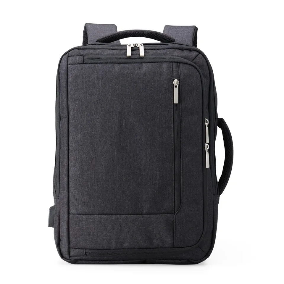 Mochila para notebook de poliéster personalizada 21 litros na cor preto