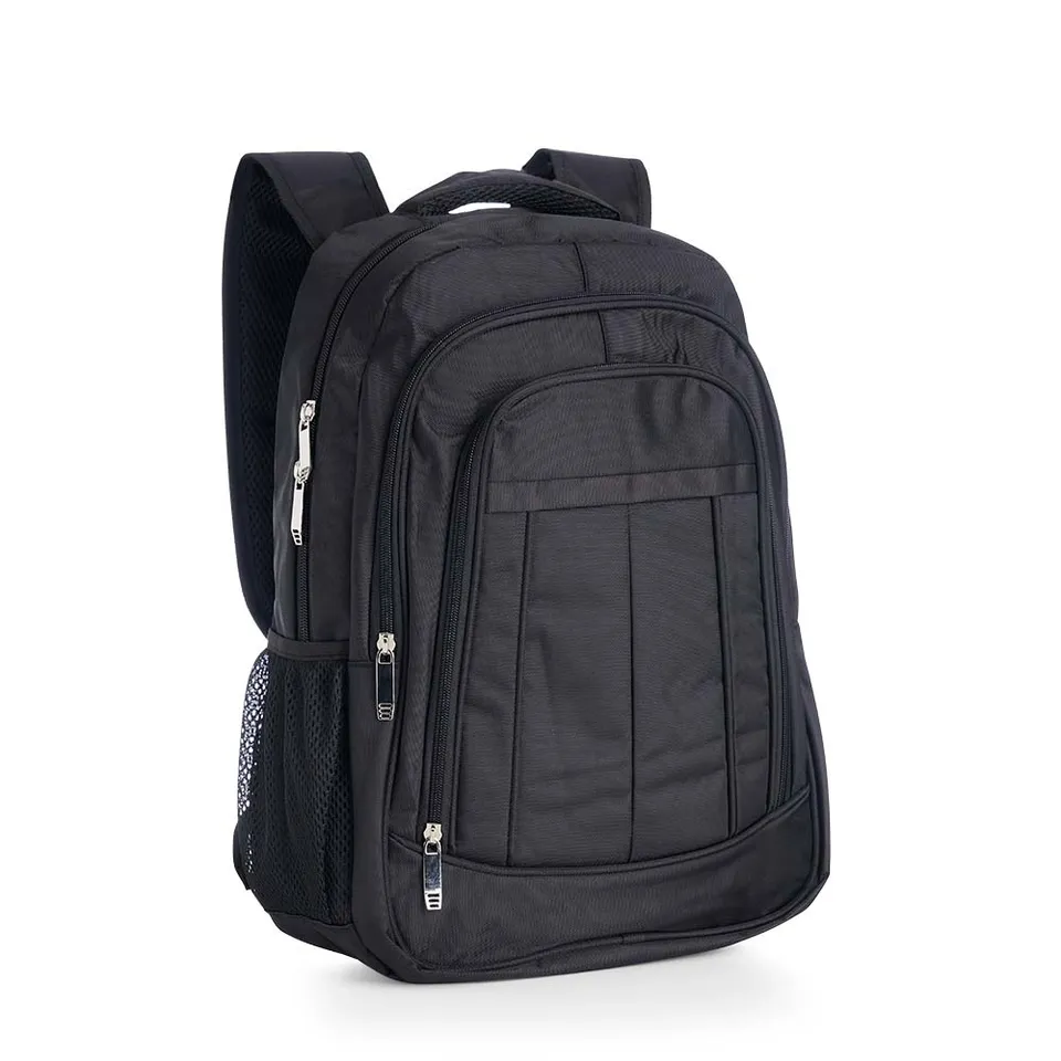 Mochila para notebook de poliéster personalizada 25 litros na cor preto