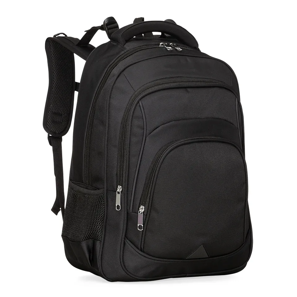 Mochila para notebook de poliéster personalizada 27 litros na cor preto