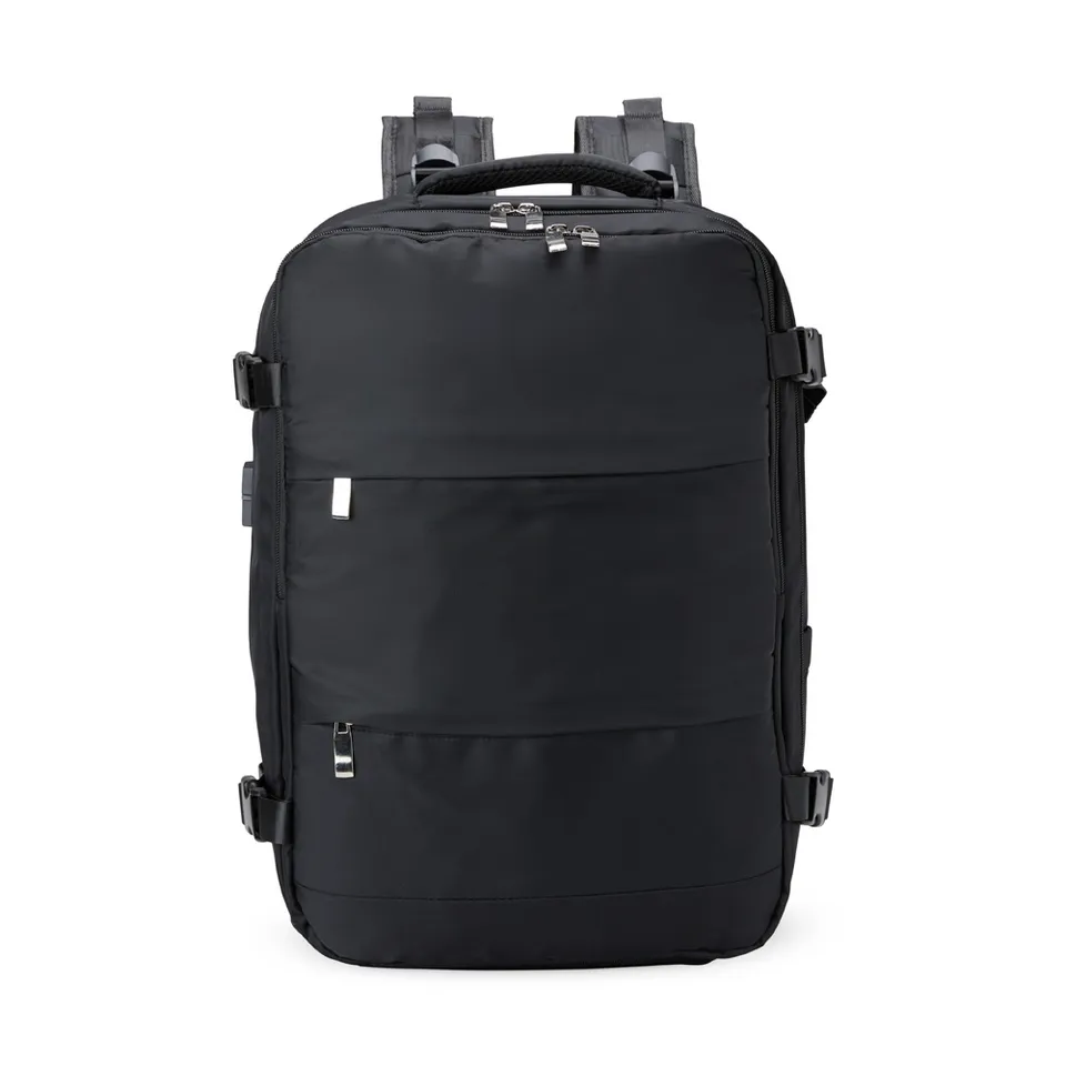 Mochila para notebook de poliéster personalizada 35 litros na cor preto