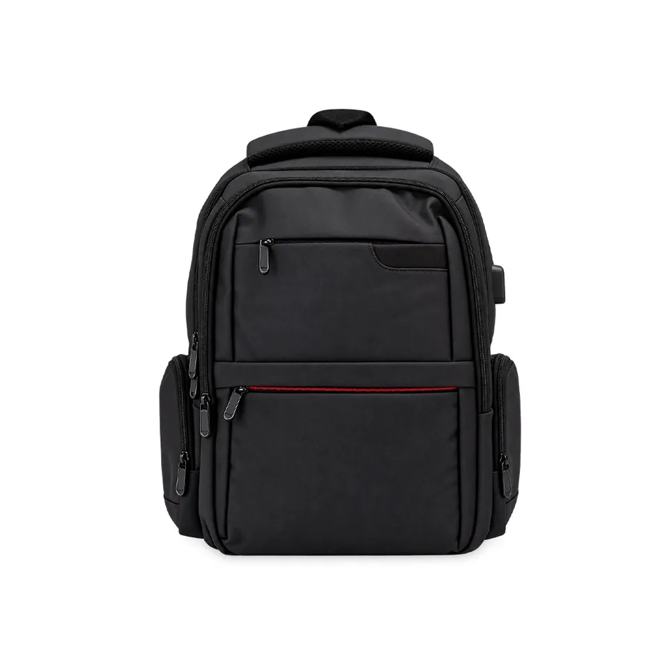 Mochila para notebook de PU personalizada 20 litros na cor preto