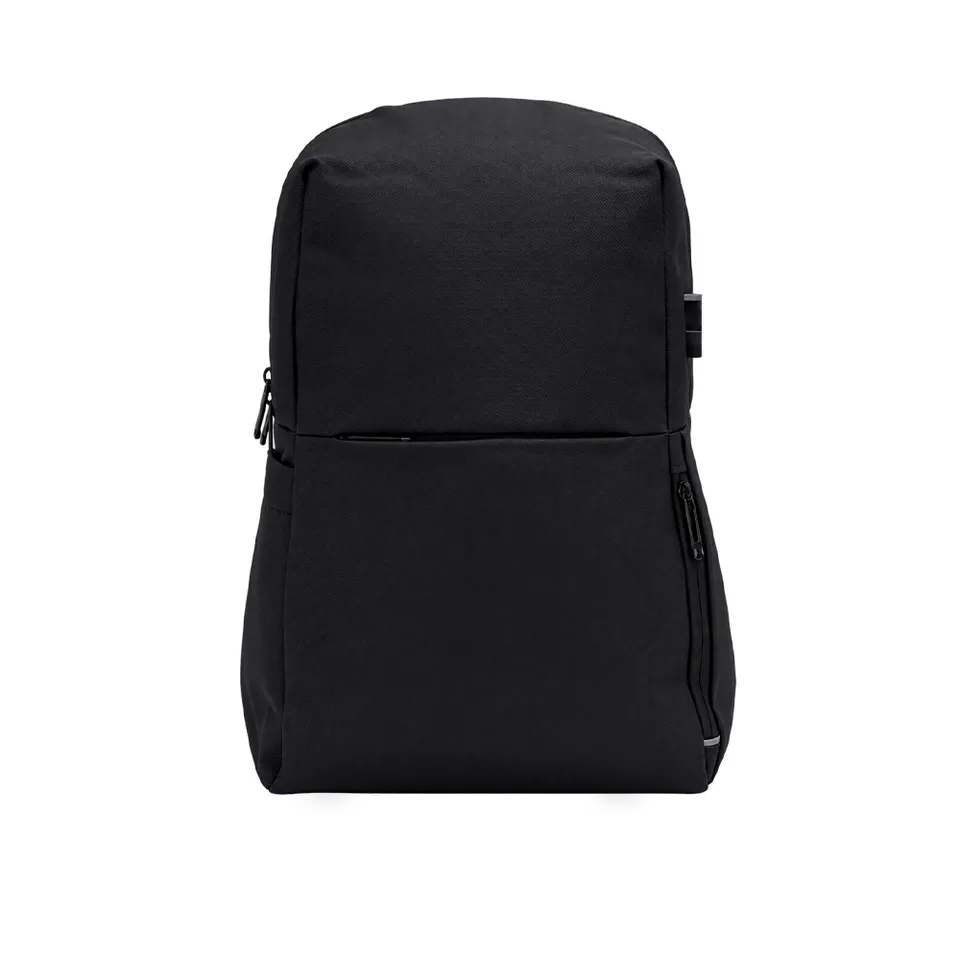 Mochila para notebook de PU personalizada 26 litros na cor preto