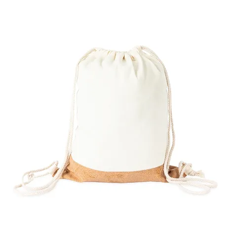 Mochila saco de lona cortiça personalizada