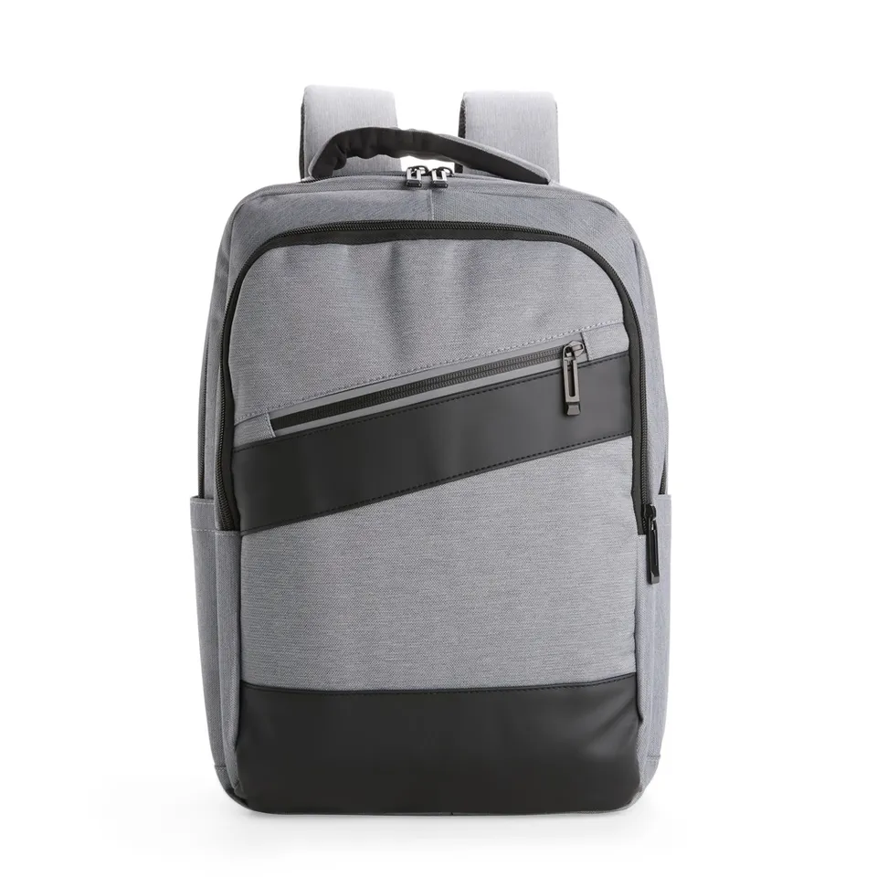 Mochila para notebook personalizada 16 litros com USB na cor cinza