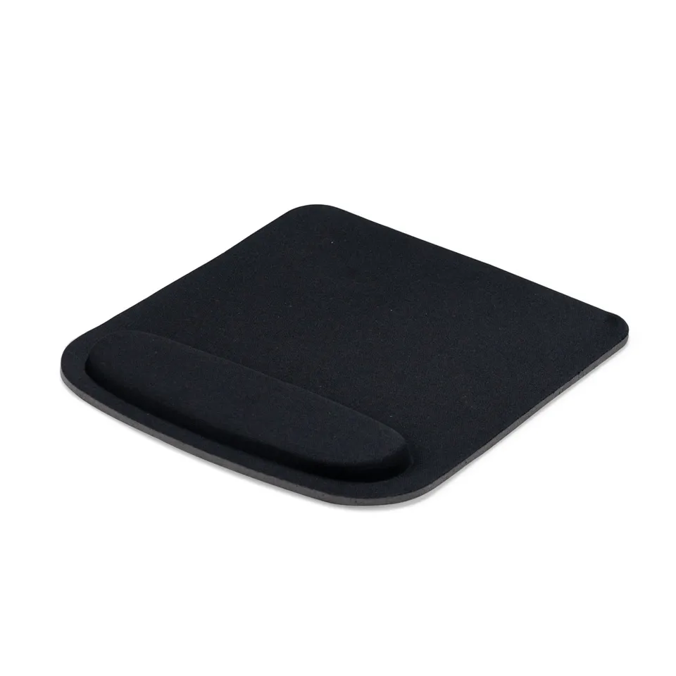 Mouse pad ergonômico personalizado 23 × 21 cm na cor preto