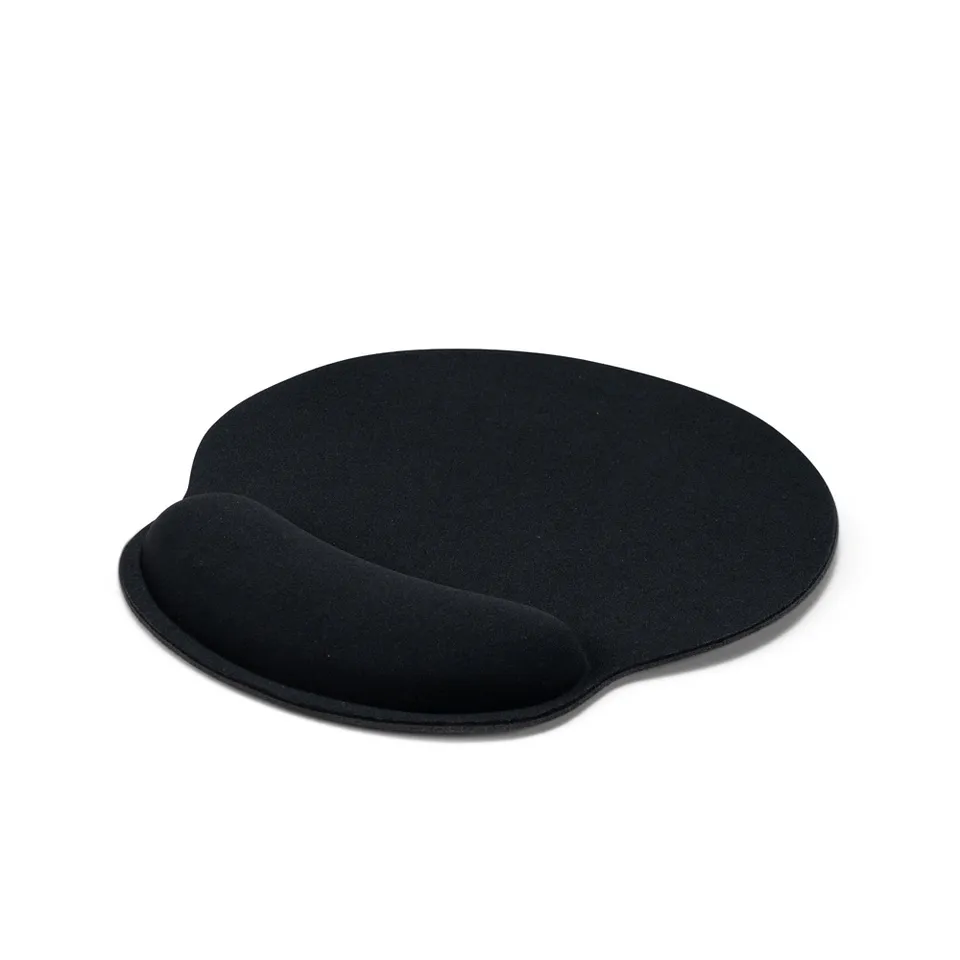 Mouse pad ergonômico personalizado 25 × 23 cm na cor preto