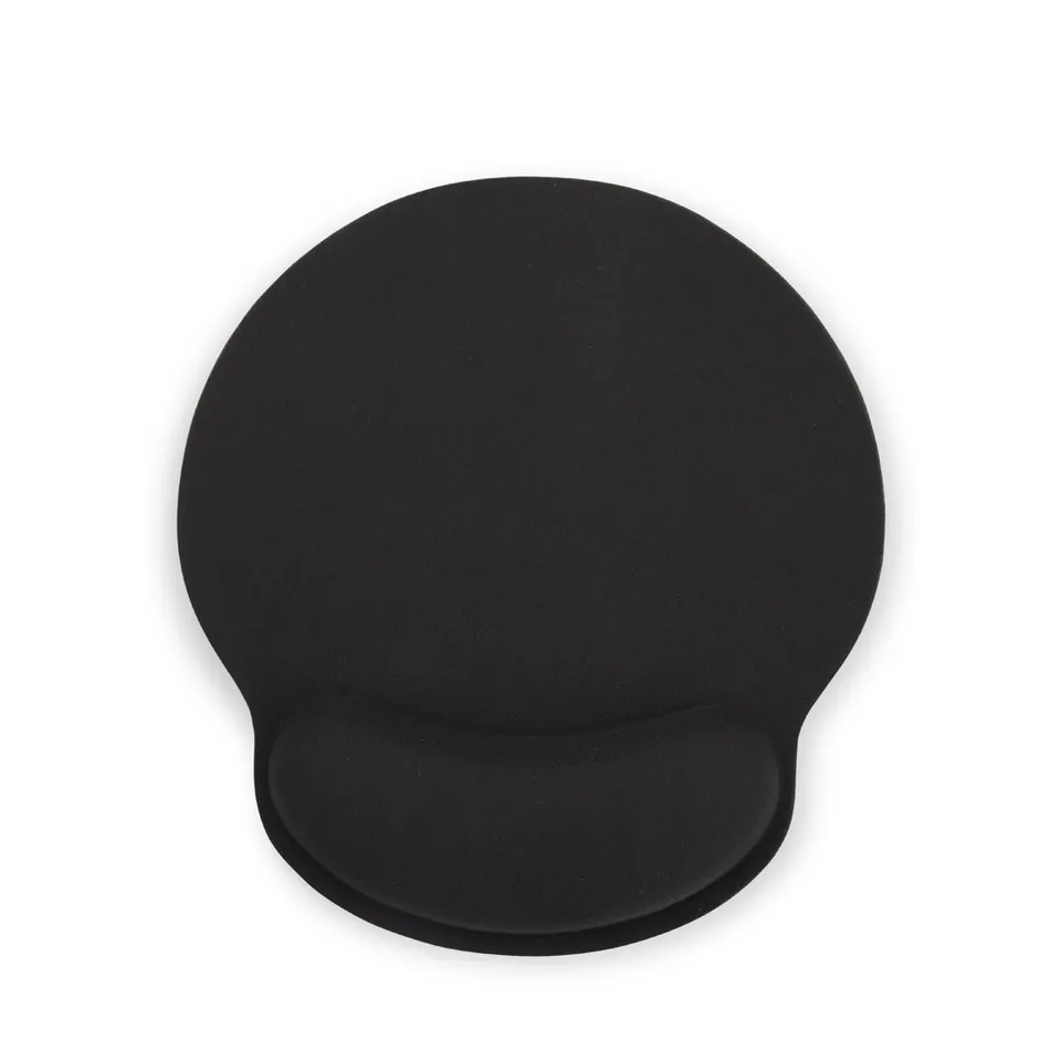 Mouse pad ergonômico personalizado 25,5 × 23 cm na cor preto
