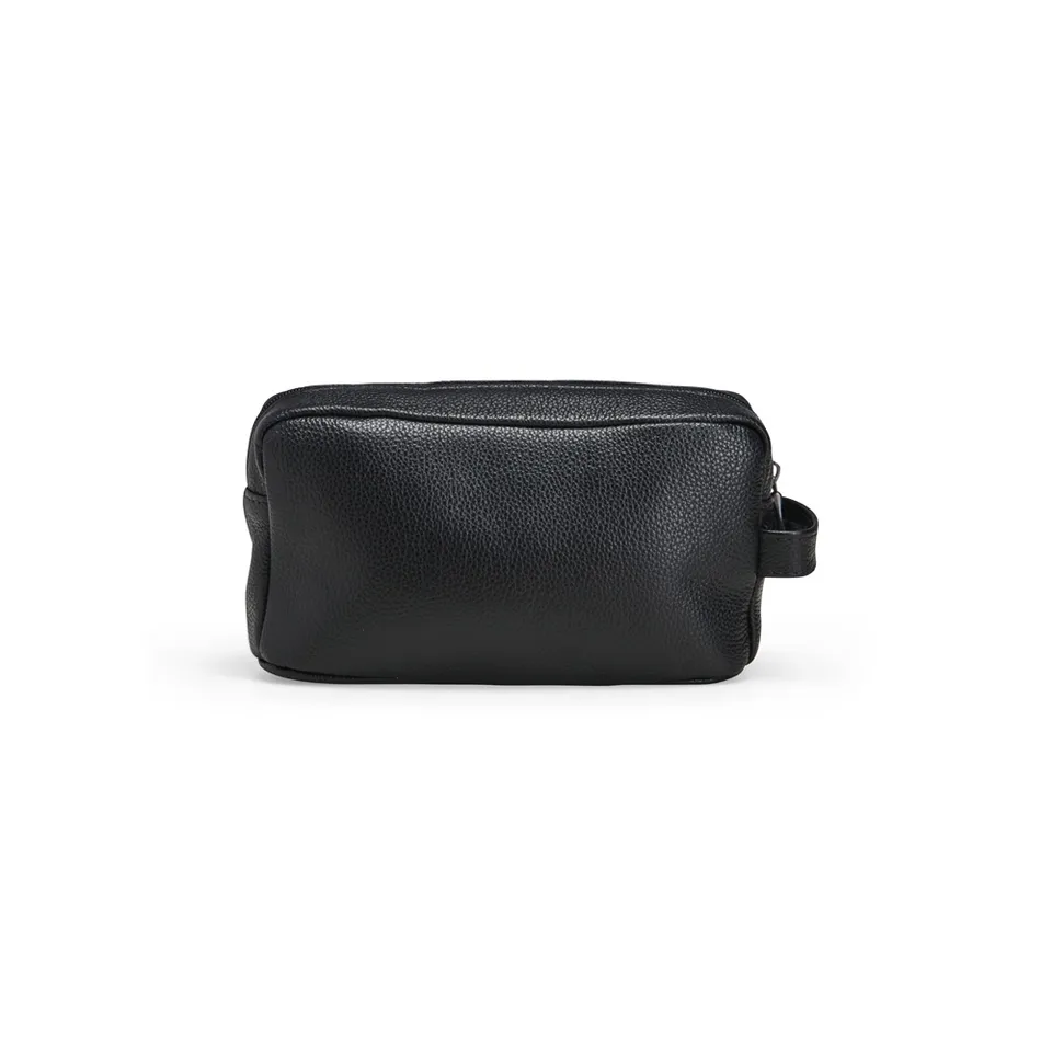Necessaire de couro legítimo personalizada na cor preto