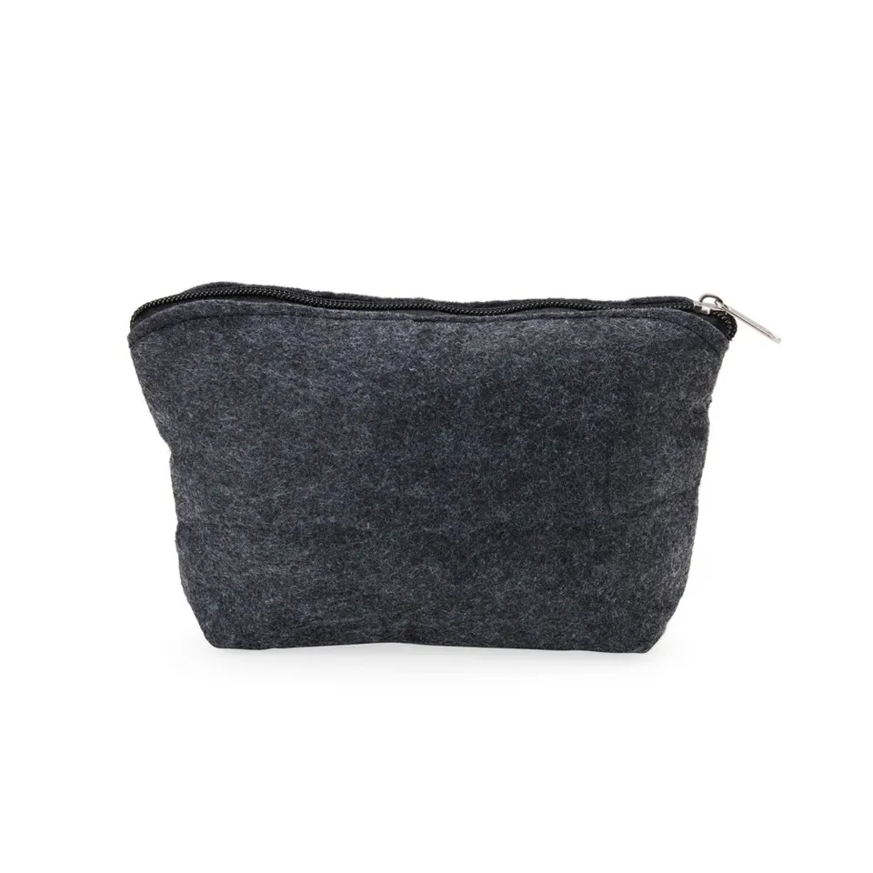 Necessaire de feltro personalizada na cor preto