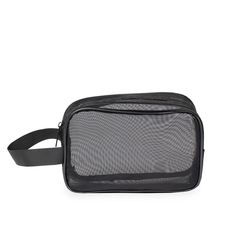Necessaire de malha personalizada na cor preto