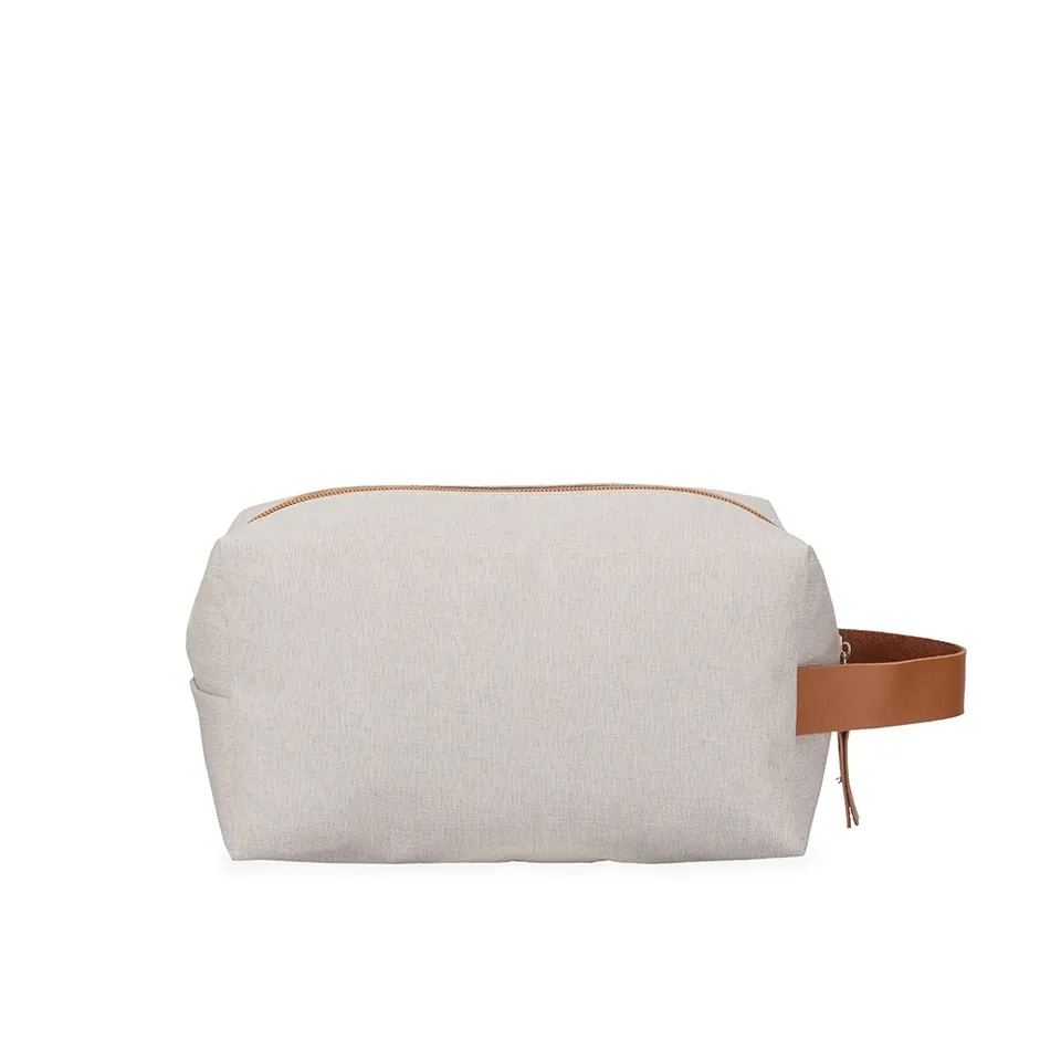 Necessaire de nylon personalizada impermeável 11 × 21,8 cm na cor branco
