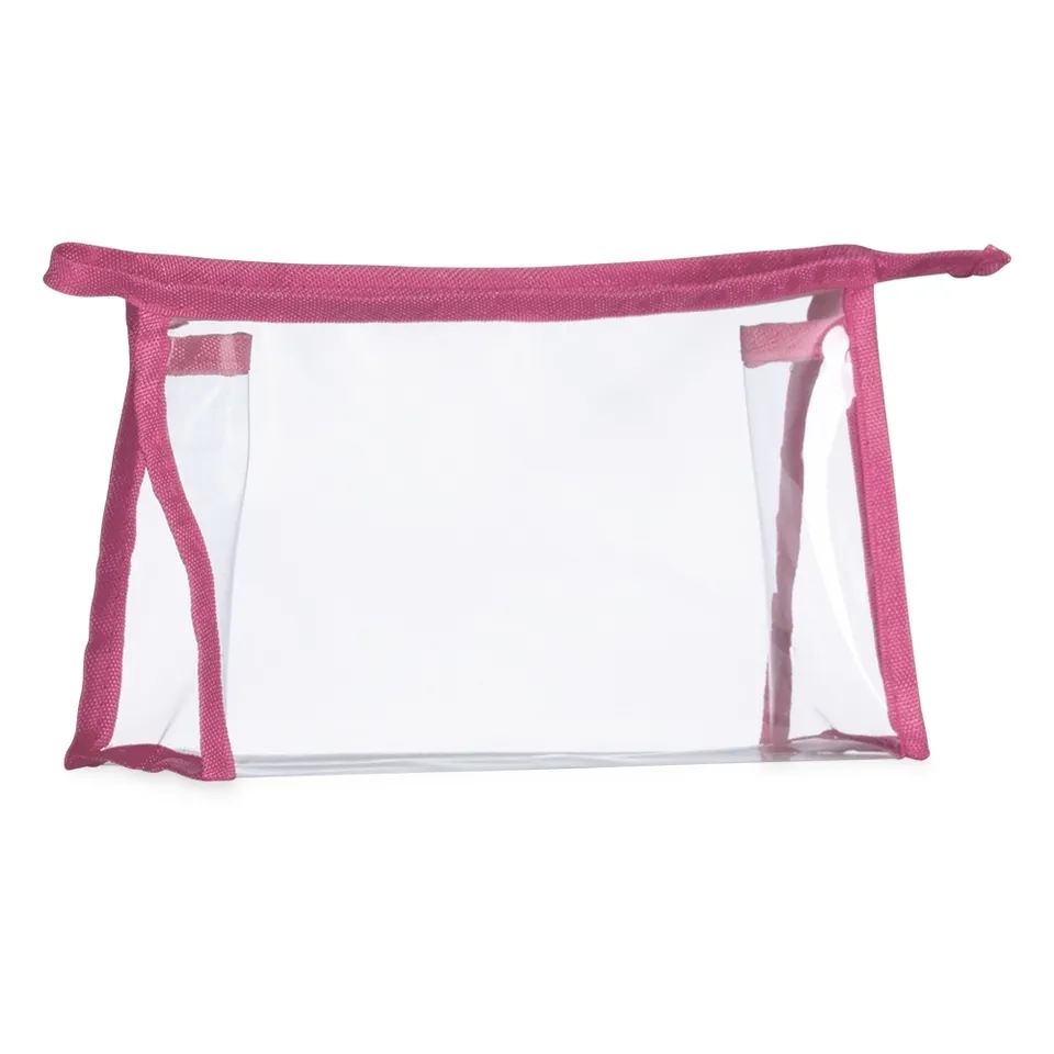 Necessaire plástica personalizada na cor transparente