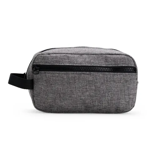 Necessaire de poliéster personalizada impermeável com divisórias 12 × 8 cm