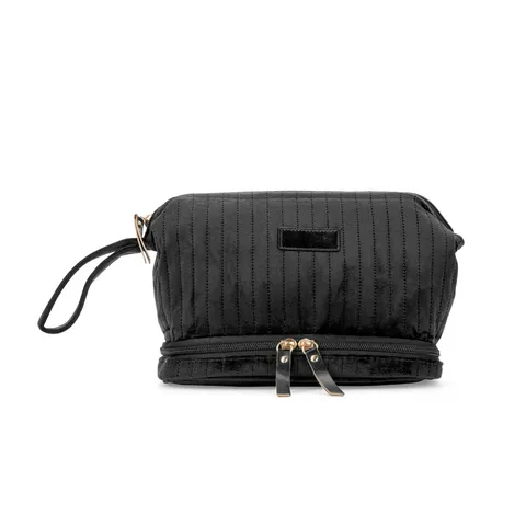 Necessaire de poliéster personalizada impermeável com visor transparente 17,5 × 23,5 cm
